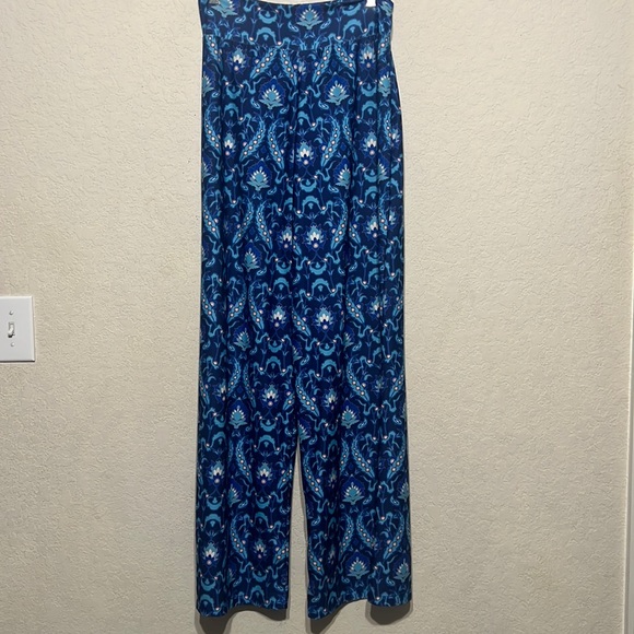 Lilly Wolly Doodle printed palazzo pants size MT - Picture 1 of 7